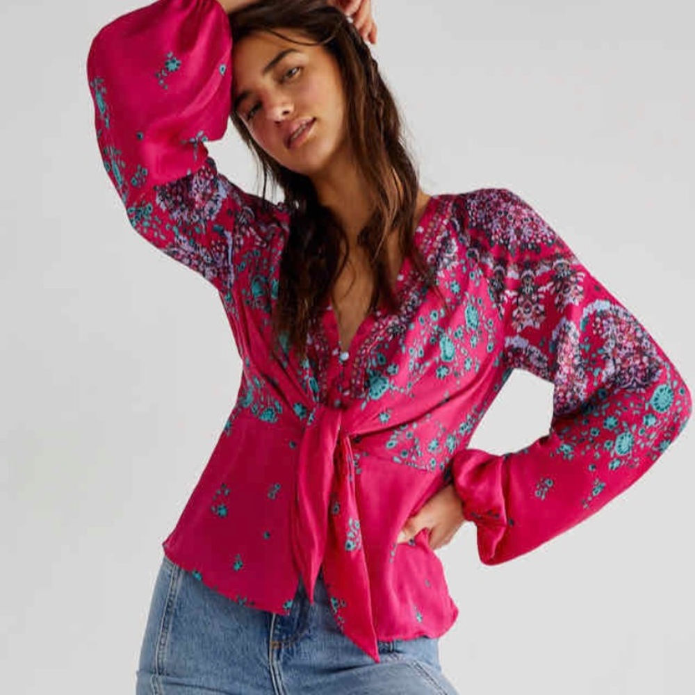 NEW Free People Run Free Tunic - Pink Combo - Size XS